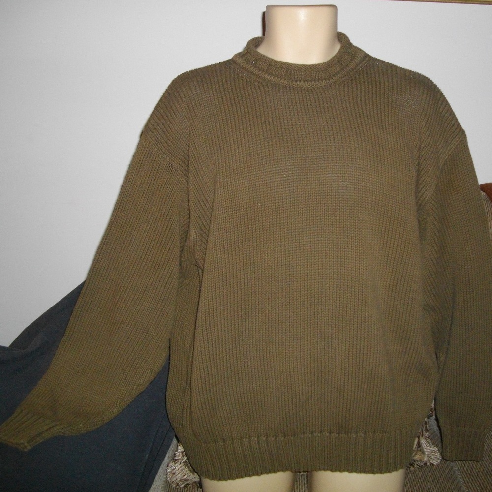 Olive Boss Hugo Boss Men Long Sleeve  XL Sweaters